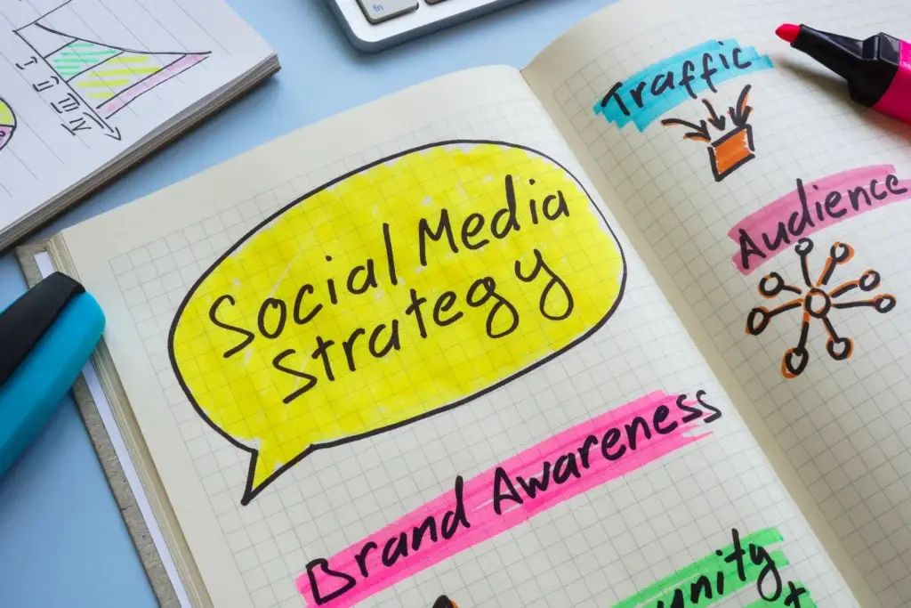 Notebook with Social media